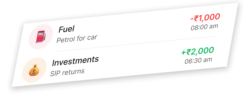 Transaction screen