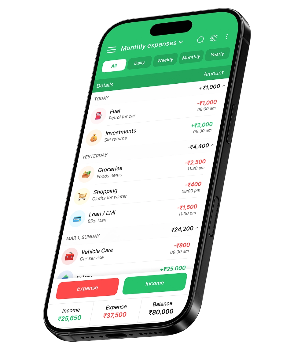 Transaction screen